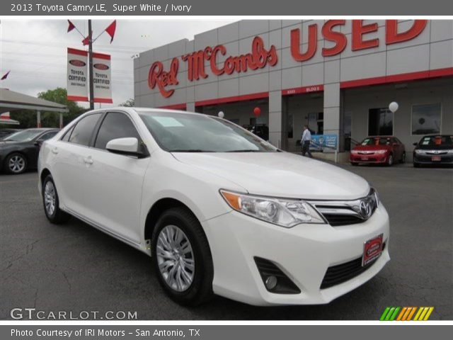 2013 Toyota Camry LE in Super White