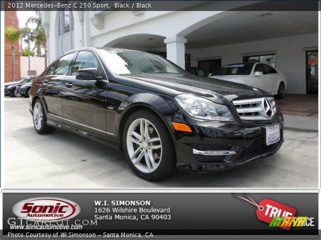 2012 Mercedes-Benz C 250 Sport in Black