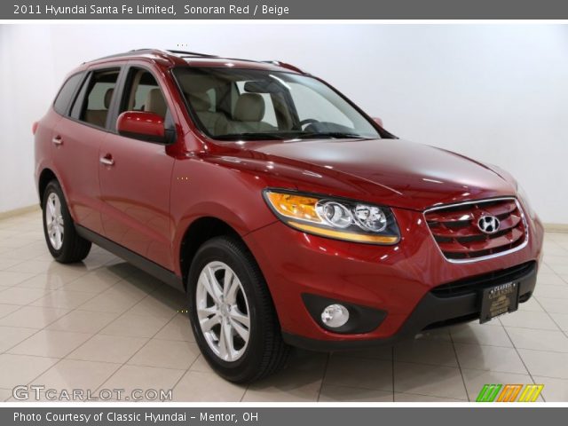 2011 Hyundai Santa Fe Limited in Sonoran Red