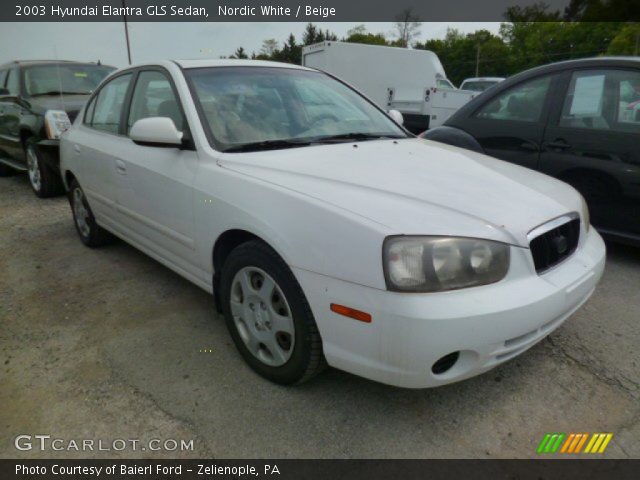 2003 Hyundai Elantra GLS Sedan in Nordic White