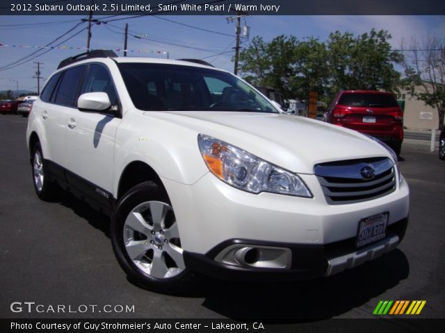 2012 Subaru Outback 2.5i Limited in Satin White Pearl