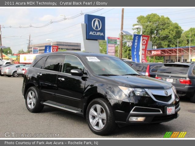 2011 Acura MDX Technology in Crystal Black Pearl