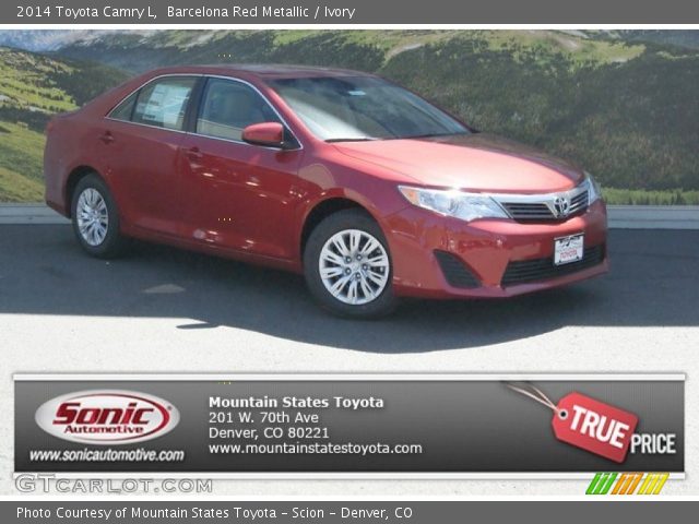 2014 Toyota Camry L in Barcelona Red Metallic