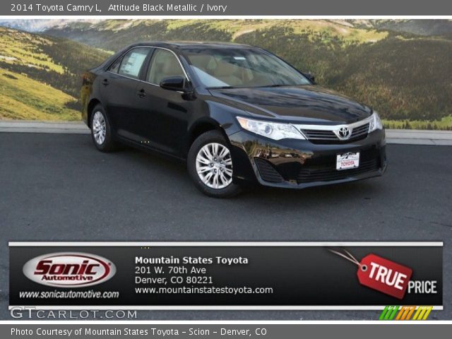 2014 Toyota Camry L in Attitude Black Metallic