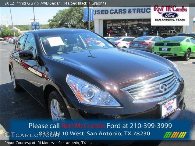 2012 Infiniti G 37 x AWD Sedan in Malbec Black