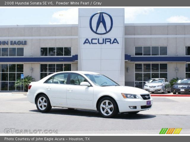 2008 Hyundai Sonata SE V6 in Powder White Pearl