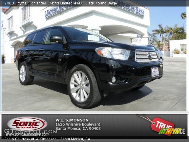 2008 Toyota Highlander Hybrid Limited 4WD in Black