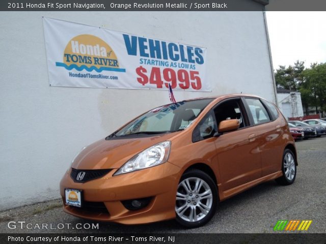 2011 Honda Fit Sport Navigation in Orange Revolution Metallic