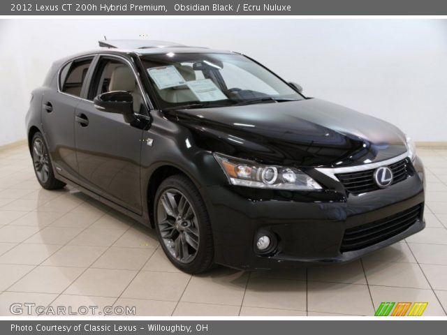 2012 Lexus CT 200h Hybrid Premium in Obsidian Black