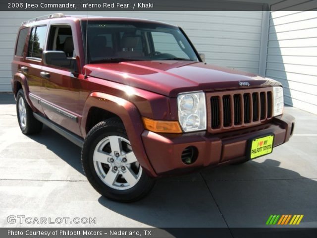 2006 Jeep Commander  in Inferno Red Pearl