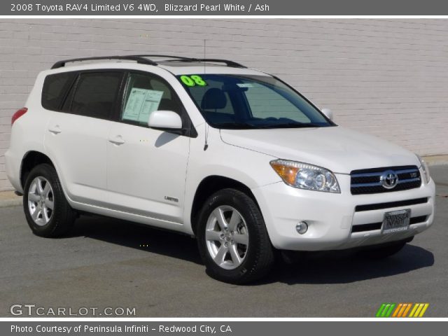 2008 Toyota RAV4 Limited V6 4WD in Blizzard Pearl White