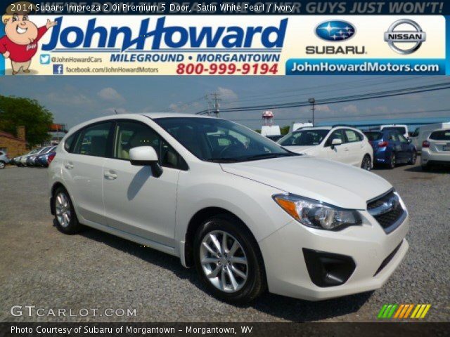 2014 Subaru Impreza 2.0i Premium 5 Door in Satin White Pearl