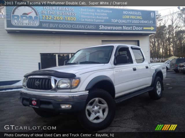2003 Toyota Tacoma V6 PreRunner Double Cab in Super White