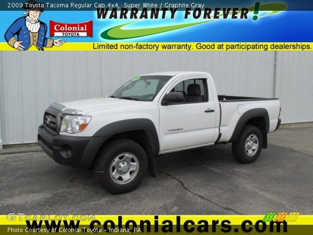 2009 Toyota Tacoma Regular Cab 4x4 in Super White