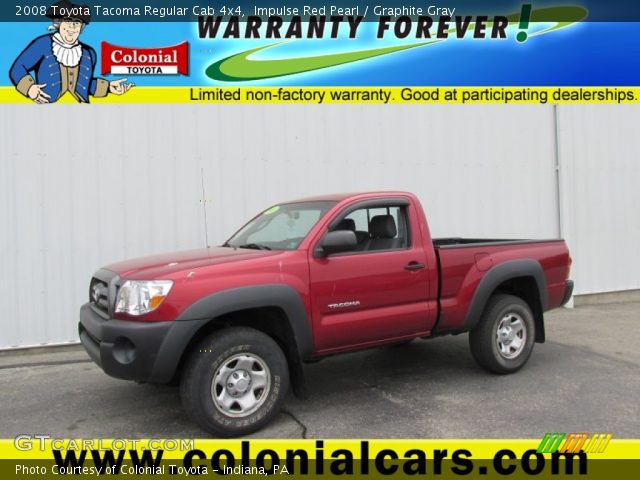 2008 Toyota Tacoma Regular Cab 4x4 in Impulse Red Pearl