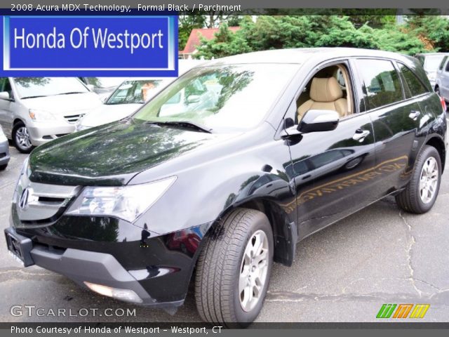 2008 Acura MDX Technology in Formal Black