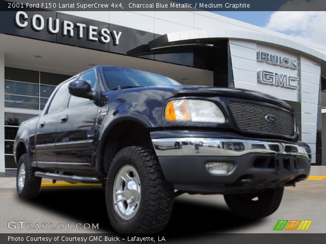 2001 Ford F150 Lariat SuperCrew 4x4 in Charcoal Blue Metallic