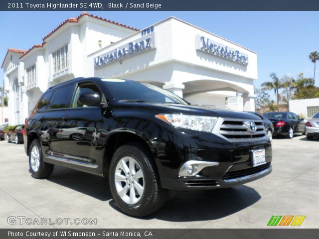 2011 Toyota Highlander SE 4WD in Black