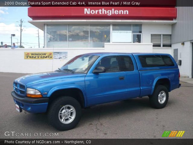 2000 Dodge Dakota Sport Extended Cab 4x4 in Intense Blue Pearl