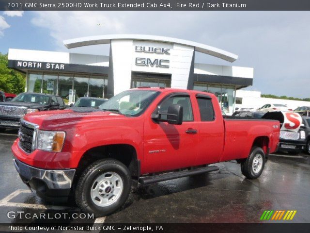 2011 GMC Sierra 2500HD Work Truck Extended Cab 4x4 in Fire Red