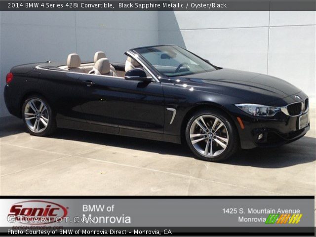 2014 BMW 4 Series 428i Convertible in Black Sapphire Metallic