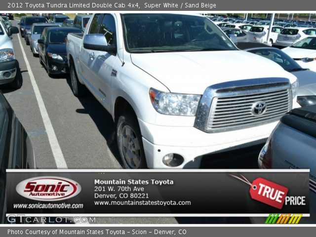 2012 Toyota Tundra Limited Double Cab 4x4 in Super White