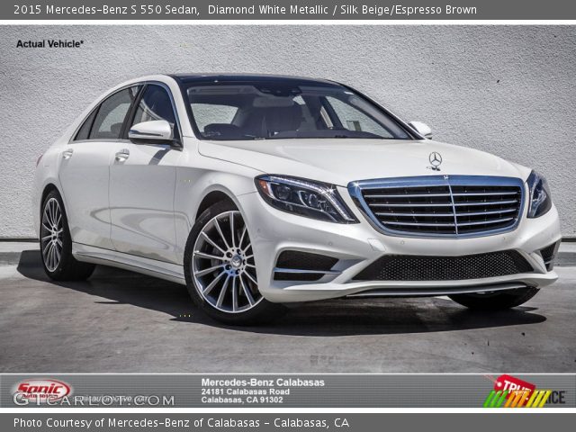 2015 Mercedes-Benz S 550 Sedan in Diamond White Metallic