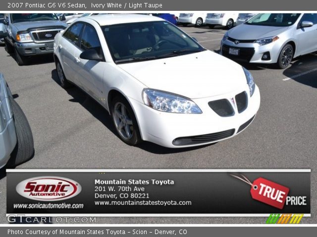 2007 Pontiac G6 V6 Sedan in Ivory White