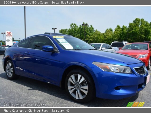 2008 Honda Accord EX-L Coupe in Belize Blue Pearl