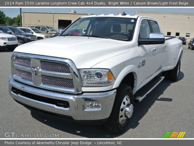 2014 Ram 3500 Laramie Longhorn Crew Cab 4x4 Dually in Bright White