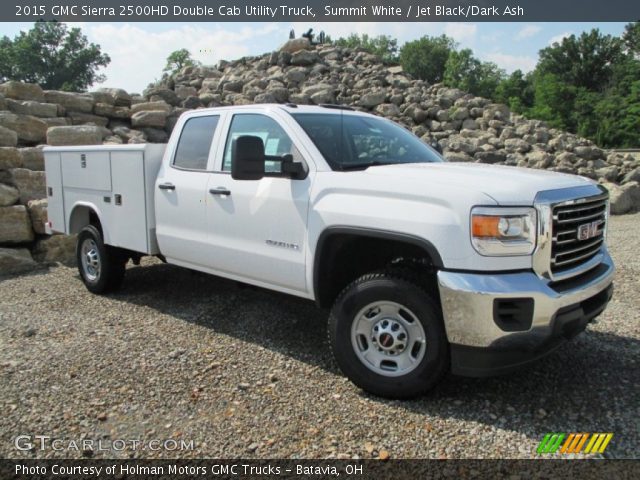 2015 GMC Sierra 2500HD Double Cab Utility Truck in Summit White