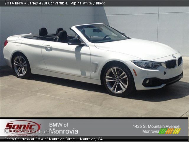 2014 BMW 4 Series 428i Convertible in Alpine White