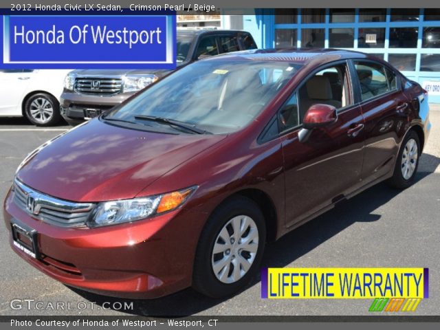 2012 Honda Civic LX Sedan in Crimson Pearl