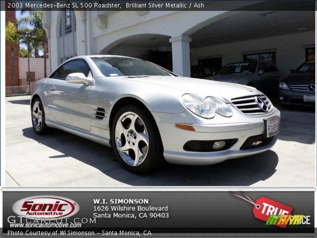 2003 Mercedes-Benz SL 500 Roadster in Brilliant Silver Metallic