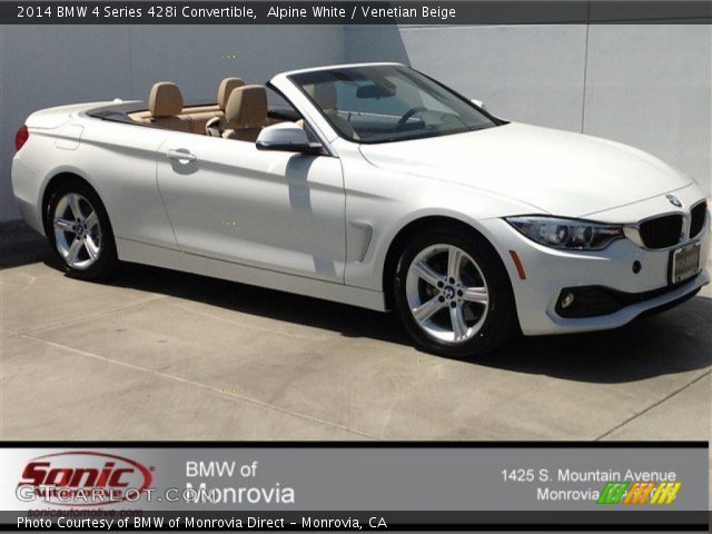 2014 BMW 4 Series 428i Convertible in Alpine White