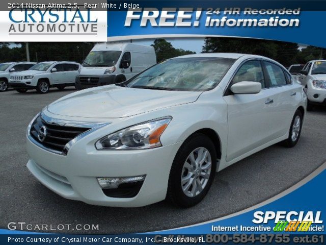 2014 Nissan Altima 2.5 in Pearl White