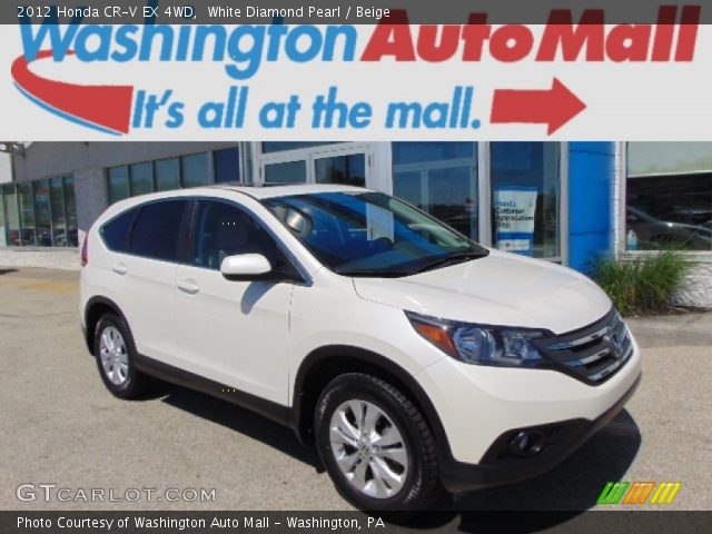 2012 Honda CR-V EX 4WD in White Diamond Pearl