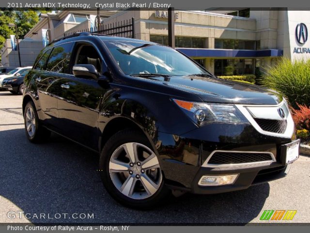 2011 Acura MDX Technology in Crystal Black Pearl