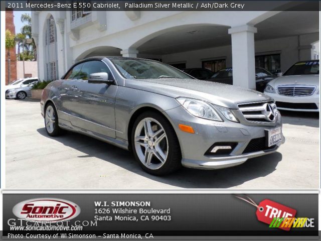 2011 Mercedes-Benz E 550 Cabriolet in Palladium Silver Metallic