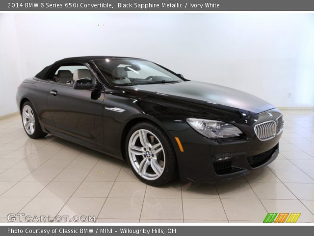 2014 BMW 6 Series 650i Convertible in Black Sapphire Metallic