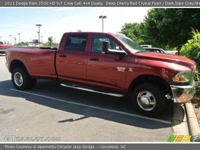 2011 Dodge Ram 3500 HD SLT Crew Cab 4x4 Dually in Deep Cherry Red Crystal Pearl