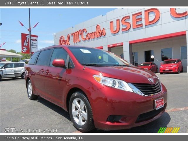 2011 Toyota Sienna LE in Salsa Red Pearl