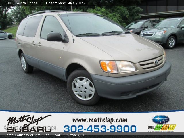 2003 Toyota Sienna LE in Desert Sand Mica