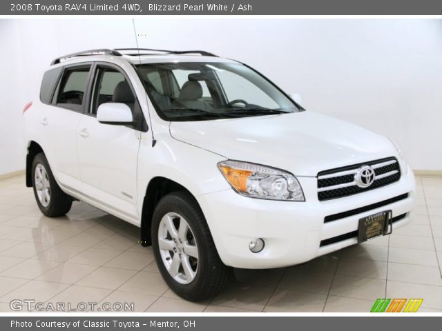 2008 Toyota RAV4 Limited 4WD in Blizzard Pearl White