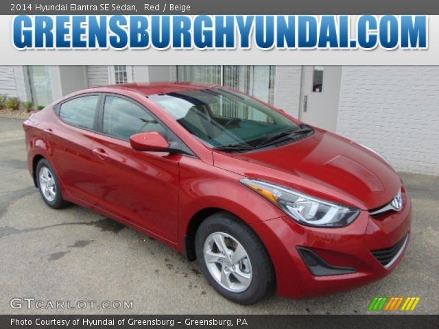 2014 Hyundai Elantra SE Sedan in Red