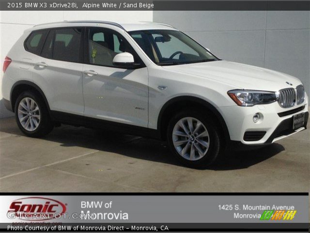 2015 BMW X3 xDrive28i in Alpine White