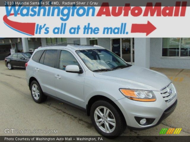 2010 Hyundai Santa Fe SE 4WD in Radiant Silver