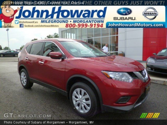 2014 Nissan Rogue S AWD in Cayenne Red