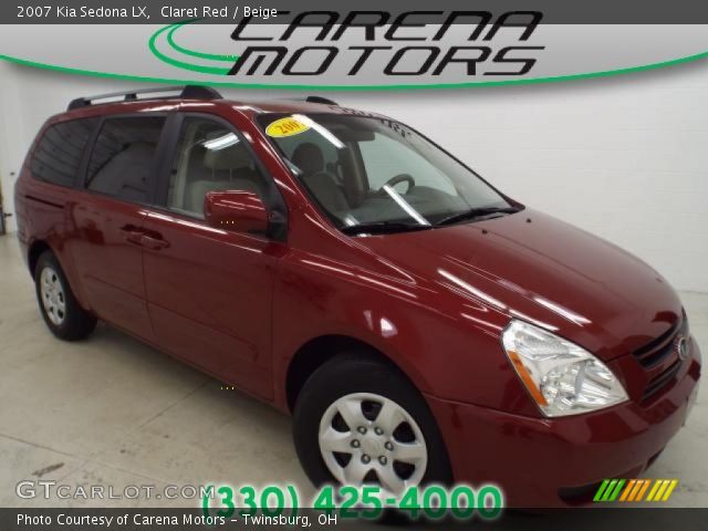 2007 Kia Sedona LX in Claret Red