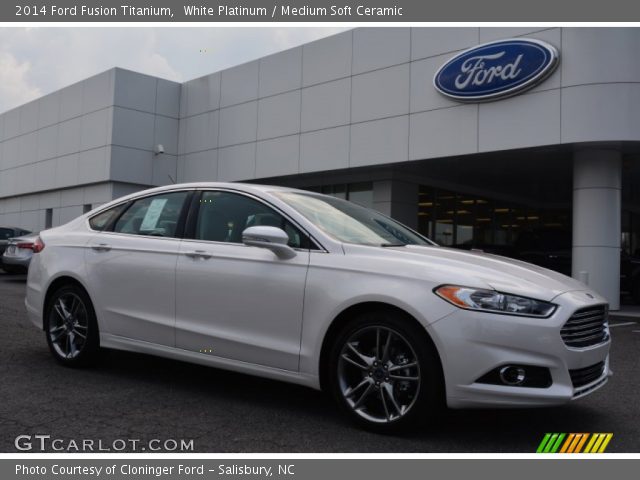 2014 Ford Fusion Titanium in White Platinum